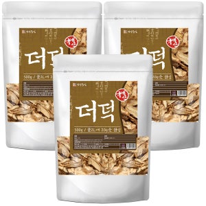 국내산 건더덕 말린 더덕 500g, 3개