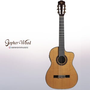 고퍼우드 C600TRCE 탑솔리드 픽업장착 클래식기타