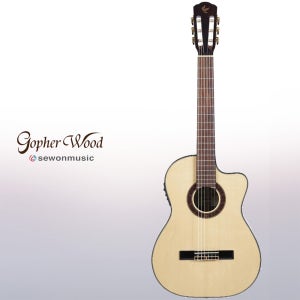 고퍼우드 C600TCE 탑솔리드 픽업장착 클래식기타