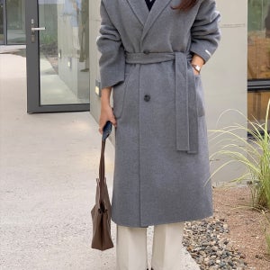 핸드메이드코트 울 3M신슐레이트 누빔내피 겨울 한파 키큰여자 롱 코트 77 88 2컬러