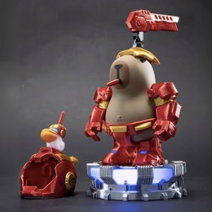 카피바라 아이언맨 변신 피규어 장난감 아이언바라 패키지 자석 마그네틱 컬러박스 3D 출력 조립 세트 Ironbara Capybara Iron Man