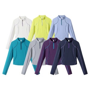 여성용 타이트 롱티 경량 긴팔 커팅 입체 컷팅 야외 티셔츠