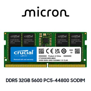 마이크론 노트북 메모리 DDR5 32GB 5600 PC5 44800 SODIMM