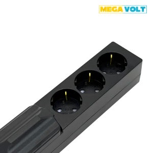 메가볼트 국산 멀티탭 고용량 4000W 누전 과부하 차단 5m, 블랙, 1개