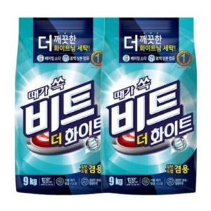 더 화이트 분말 가루세제 9kg, 2개