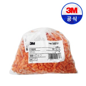 3M 1100R 귀마개 디스펜서 리필용 소음방지 소음차단 청력보호 오렌지, 500쌍