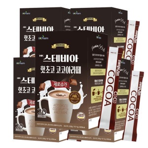 HK 스테비아 제로슈가 핫초코 코코아 라떼 20개입 5통