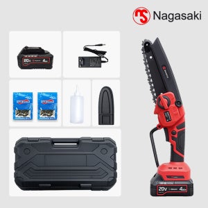 나가사키 15CM 무선 미니 충전톱 마끼다 소형 전동 체인 전기톱 NS-601
