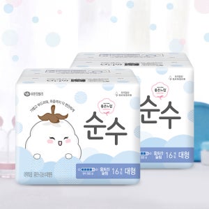 좋은느낌 순수 생리대 울트라 슬림 대형 16매 X 2팩