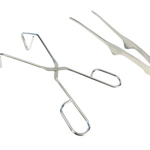 스텐 주방 집게 세트 2p (핏셋+삼각 가위 집게) 고기 음식집게 바베큐용