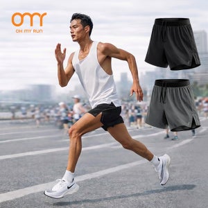 남자 러닝쇼츠 Pro 마라톤 헬스반바지 운동복 5인치 투인원