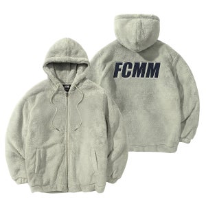 [FCMM SPORT] 에프씨엠엠 스포츠 백 포인트 빅로고 보아 플리스 점퍼 그레이