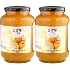 고려에프디 꿀 유자차 4Kg(2kg x 2병)