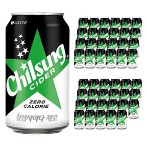 롯데 칠성사이다 제로 355ml x 48캔 (24캔x2박스)