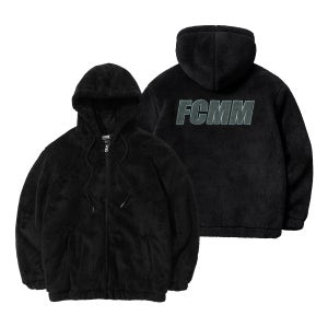 [FCMM SPORT] 에프씨엠엠 스포츠 백 포인트 빅로고 보아 플리스 점퍼 블랙