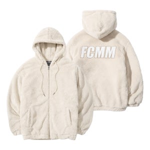 [FCMM SPORT] 에프씨엠엠 스포츠 백 포인트 빅로고 보아 플리스 점퍼 샌드오트