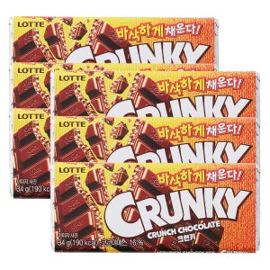 롯데 크런키 초코, 34g, 6개