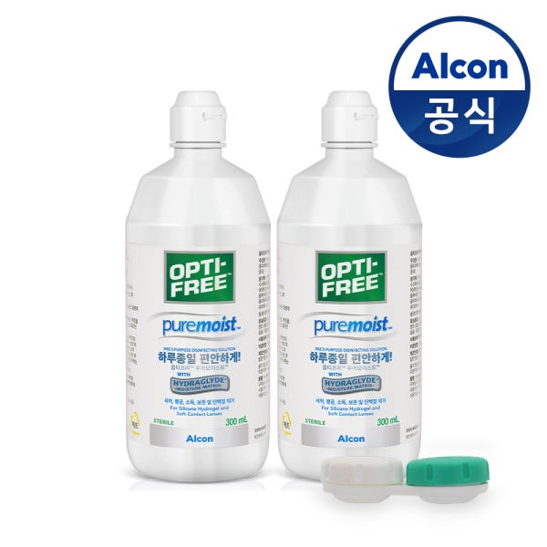 옵티프리 렌즈세척액 퓨어모이스트 300ml 2개