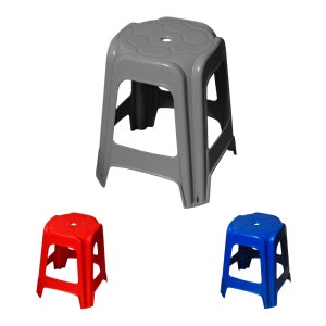 [국내생산] 회전 사각 의자 - 편의점 간이 행사용 야외용 포장마차 식당 사각의자 적색