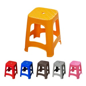 [국내생산] 회전 사각 의자 - 편의점 간이 행사용 야외용 포장마차 식당 신형사각 노랑