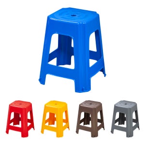 [국내생산] 회전 사각 의자 - 편의점 간이 행사용 야외용 포장마차 식당 에덴사각 청색