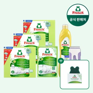 [프로쉬] 식기세척기세제 미니 50개입 3개+식기세척기클리너 1개+수세미