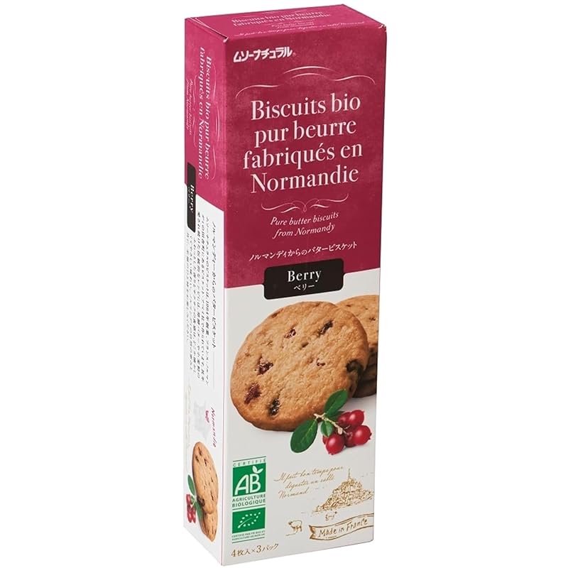 무소 버터 비스킷 베리 (4매×3팩) 구운 과자 쿠키 바삭 <b>다 먹고</b> 난 프랑스산