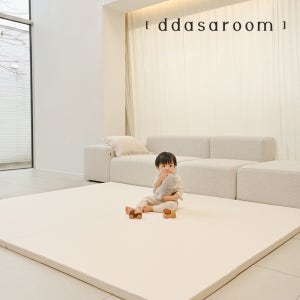 따사룸 폴더매트 아기 유아 접이식 층간소음 버터 아이보리 4cm 200x240cm
