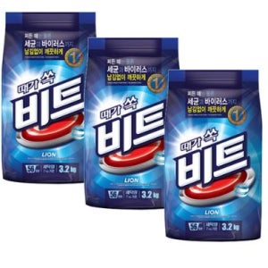비트세제 때가쏙비트 가루세제 3.2kg 3개