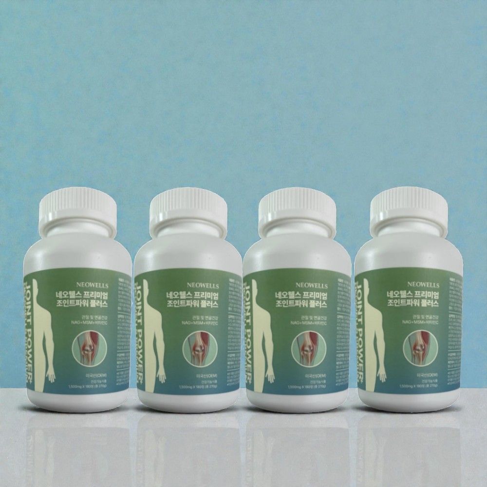 <b>네오웰스</b> 조인트파워 무릎 MSM 관절 영양제 180정 4박스