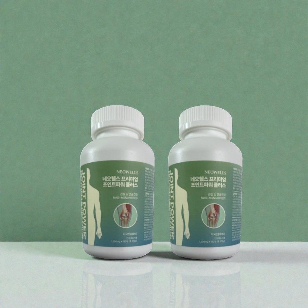 (6개월) <b>네오웰스</b> 조인트파워 무릎 MSM 관절 영양제 180정 2박스