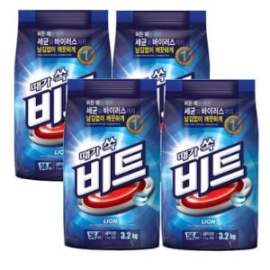 가루세제 리필 3.2kg, 4개