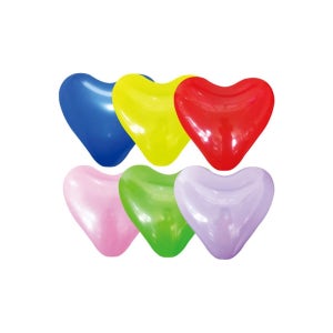 파티클럽 25cm 일반하트풍선 혼합 100입