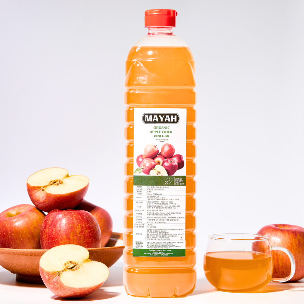 유기농 <b>애사비 사과</b><b>식초</b> 1000ml <b>애플사이다비니거</b> <b>초모</b> 발효<b>식초</b> 효능 스페인