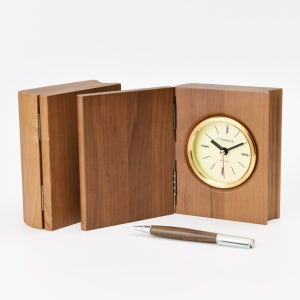우드로하우스 원목 탁상 책시계 JW-011