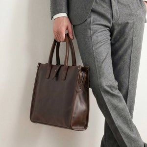 가벼운 가죽 서류가방 출근 회사 직장인 정장 노트북 가방 14인치