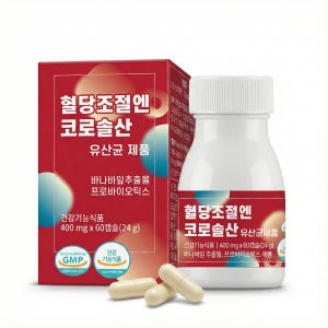 바나바잎 식후 혈당 관리 혈당케어영양제 코로솔산 60캡슐, 3개