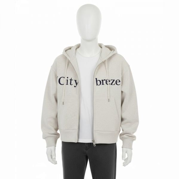 CITYBREEZE 뮤트 로고 후드 집업 3컬러