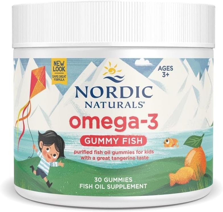 Nordic Naturals 노르딕내추럴스 노르딕 <b>오메가3 구미 피쉬</b> 젤리 귤맛 <b>124mg</b> 30개 간식