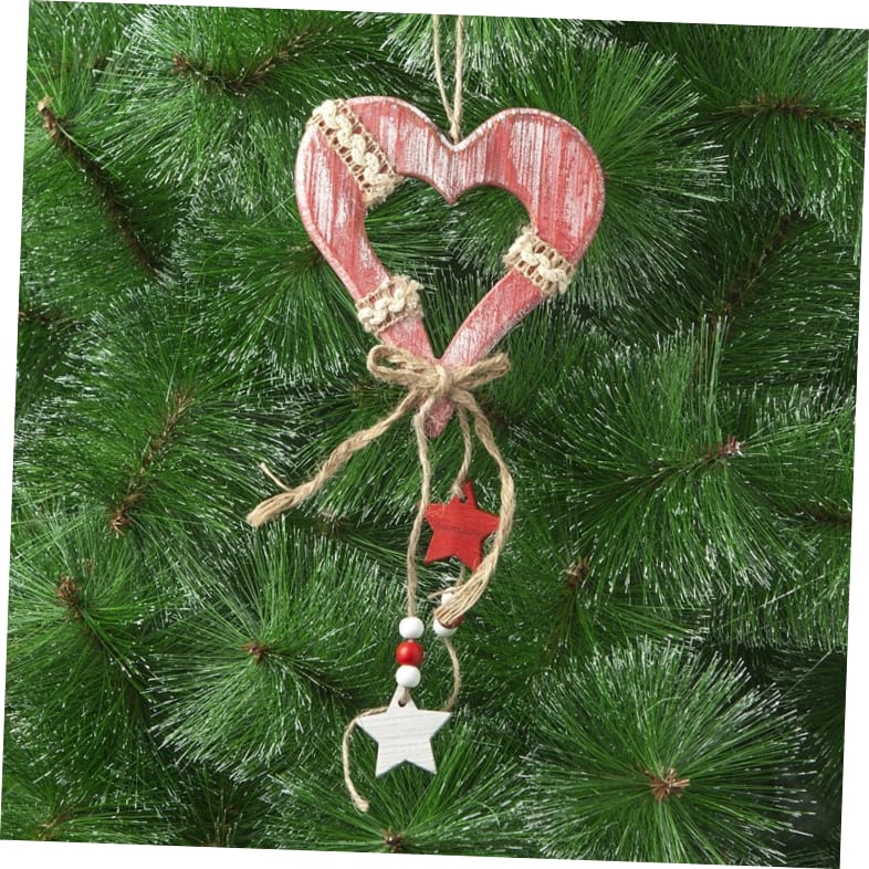 <b>하트</b> 내츄럴 나무 장식 크리스마스장식 오너먼트 트리 오너먼트 트리장식 소품 크리스마스