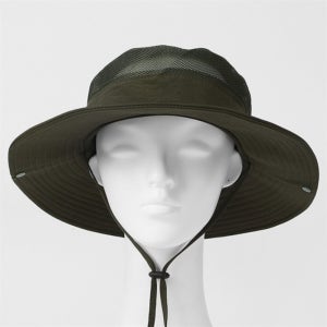 생활의 미쁨 자외선 차단 메쉬 등산모자 카키 등산벙거지모자