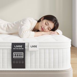 리보아 독립 포켓 스프링 침대 바닥 매트리스 화이트 20cm, 퀸