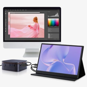 포터블모니터 15형 휴대용 보조 CCTV 서브 미니 노트북 듀얼 트리플 확장 AJA250