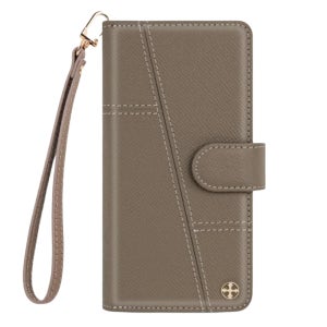 갤럭시A90 5G SM-A908N 지갑 케이스 지퍼 르모 베이지