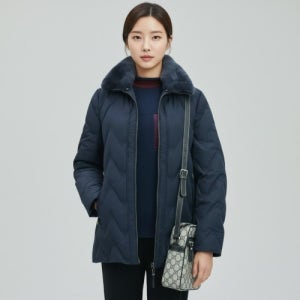 엄마옷 조이마담 J3385 렉스퍼 자수 덕다운 패딩 자켓 점퍼 중년여성의류