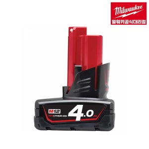 밀워키 대리점 M12 B4 12V 배터리 4Ah 리튬이온