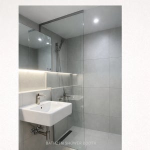 욕실 유리 파티션 천정 마감형 AG-304