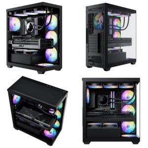 투민시스템 TA300 RGB 어항 미들타워 케이스 강화유리 블랙