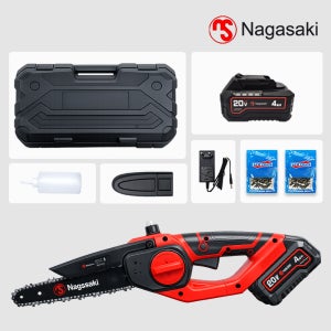 나가사키 20CM 무선 충전톱 마끼다 소형 전동 체인 전기톱 NS-908 가지치기