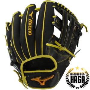 미즈노 프로 오더 HAGA 리미티드 김선빈 모델 내야 (블랙/옐로우)